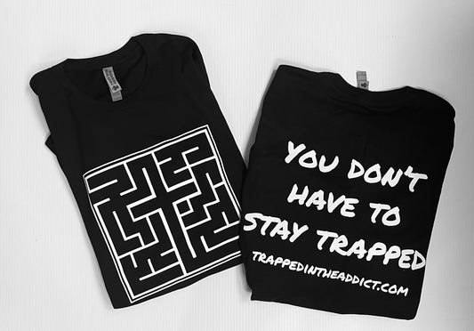 "You Don't Have To Stay Trapped" T-Shirts - Black - Large LOGO